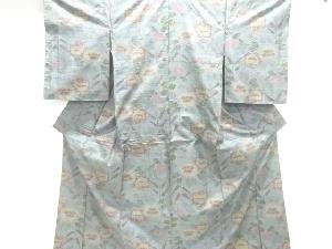 草花模様織出し本場大島紬着物（5マルキ）